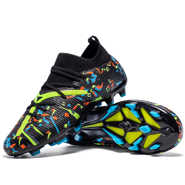 Professional Football Boots Drop Shipping Unisex Breathable Soft Men Long Spikes Soccer Cleats Indoor Sports Shoes