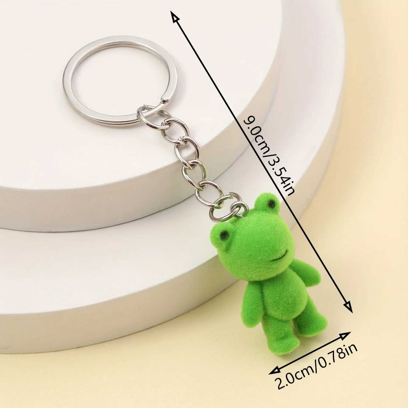 Cute 3D Frog Keychain Resin Charm For Car Keychain Accessories Charming GiftX240919