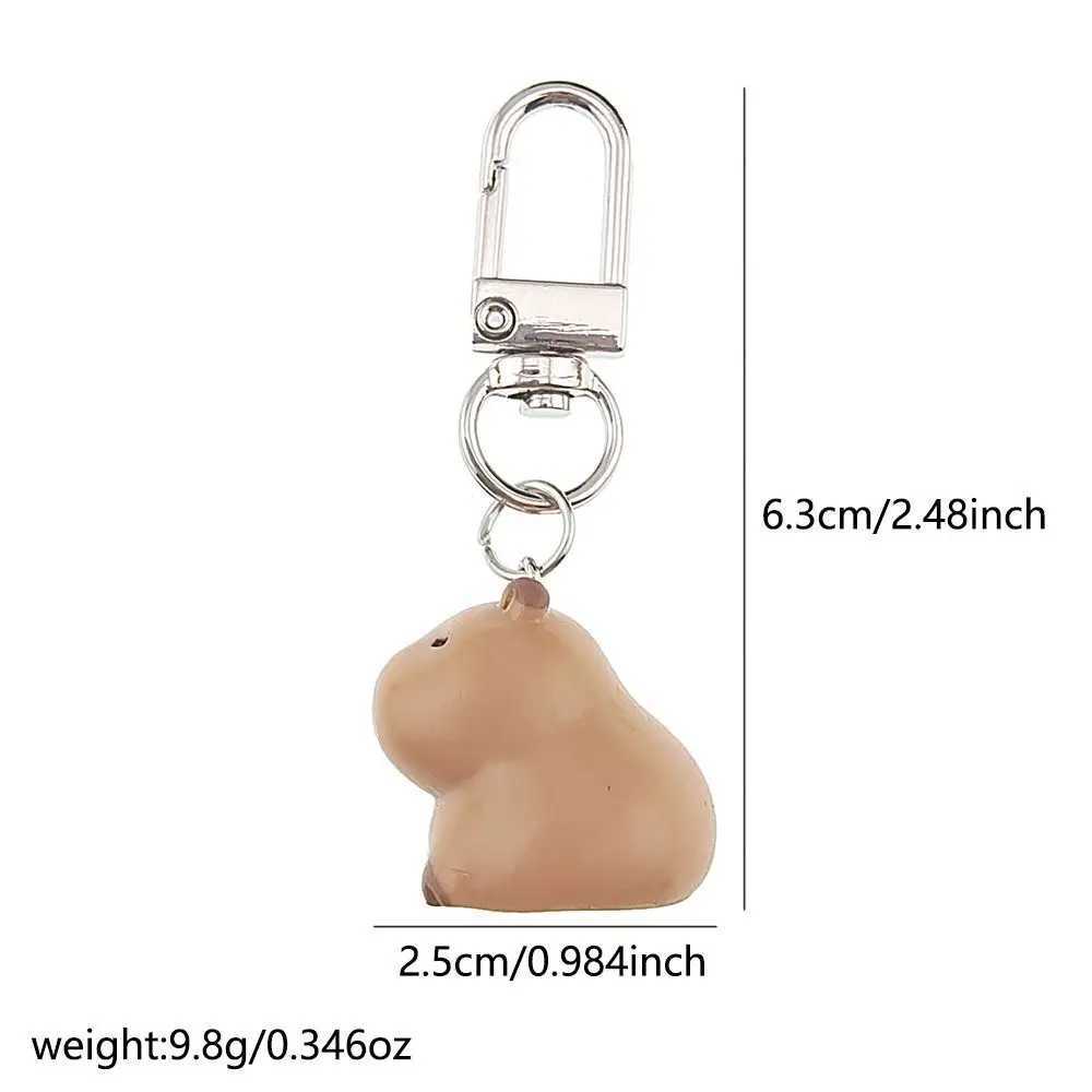 Backpack Charm Capybara Keychain Cute Party Outfit Decor Cartoon Key Ring DIY Decoration Keychain Accessories MenX240919