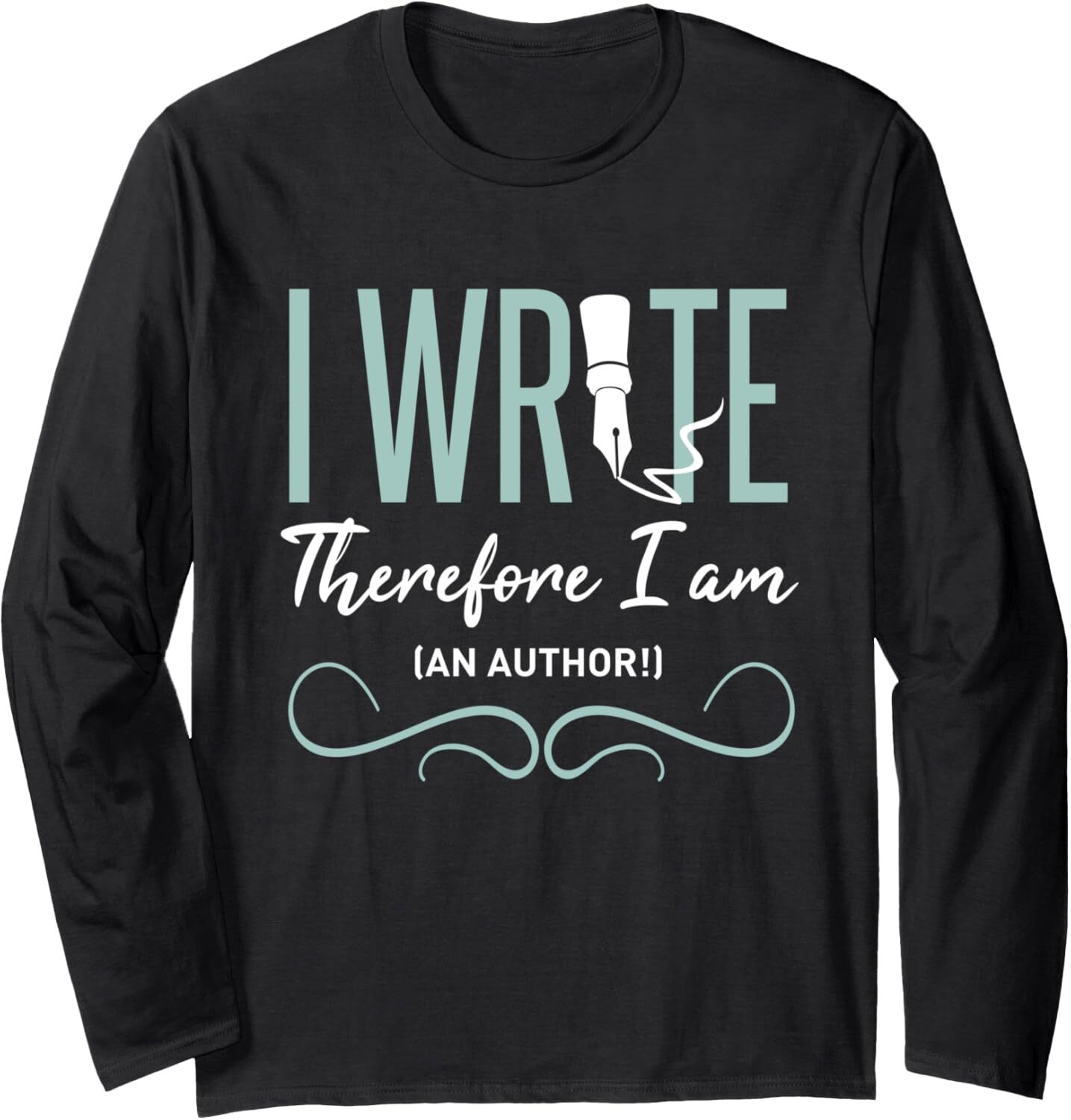 Long Sleeve Shirts for Men sweatshirt Vintage I Write Therefore I Am An Author Book Writer Gift Long Sleeve Tee Streetwear Casual tops clothes