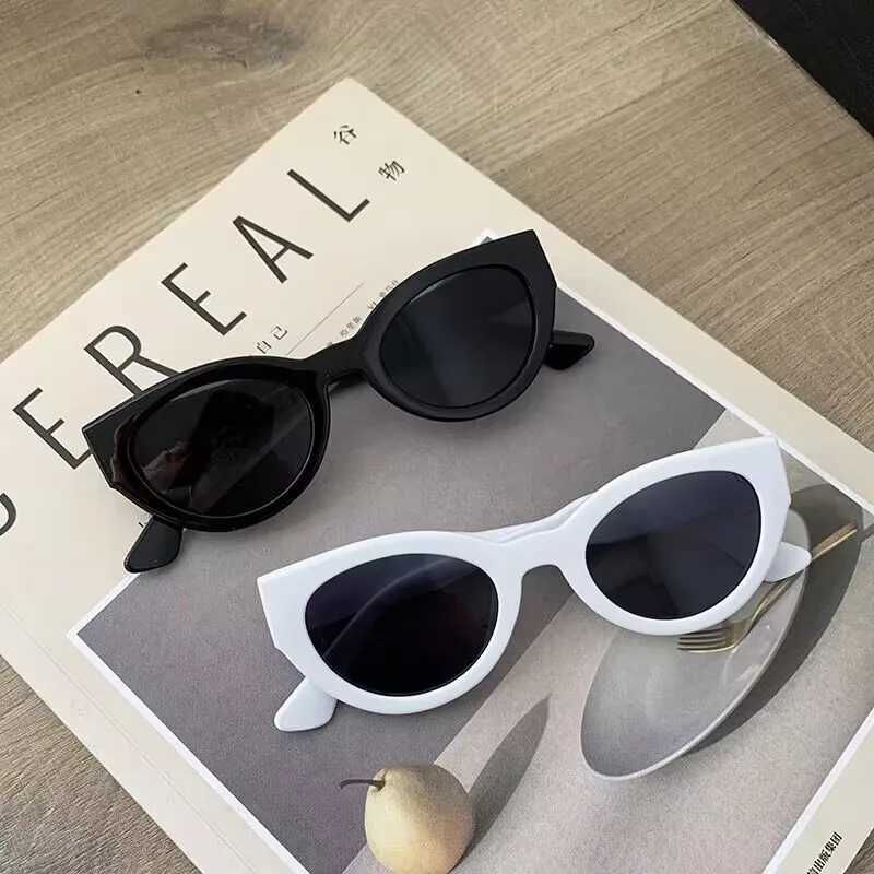 Cute Sexy Retro Cat Eye Sunglasses Woman Small Frame Black Gradient Ladies Sun Glasses Vintage Brand Designer Oculos De SolX240920