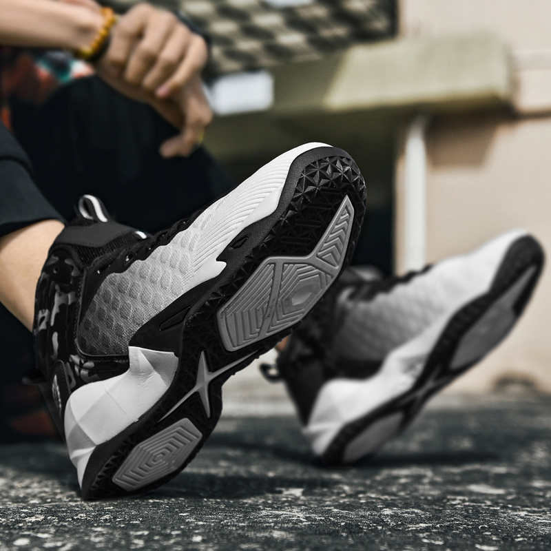 Men's Basketball Shoes Breathable Cushioning Non-Slip Wearable Sports Shoes Gym Training Athletic Basketball Sneakers for Women