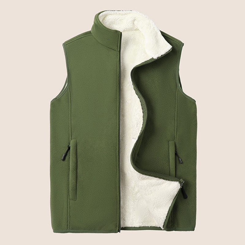 Plus Size 8Xl Winter New Fleece Thick Warm Windproof Sleeveless Jacket Autumn Men Casual Tactical Vest Male