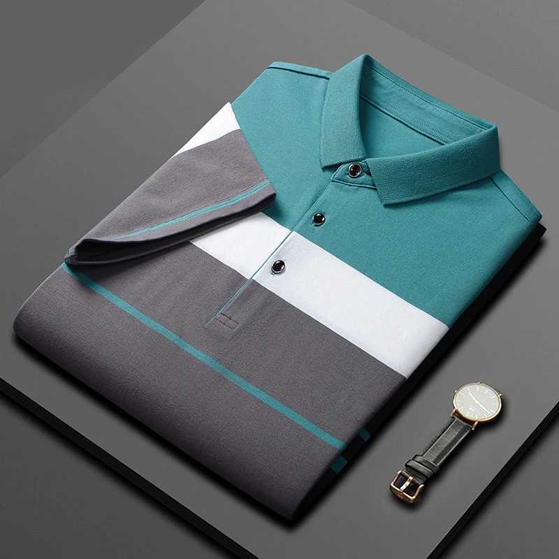 Top 95% Cotton New Brand Designer Polo Shirt Man Summer Stripe Regular Short Sleeve Business Casual Top Fashion Clothing Man2024X240920