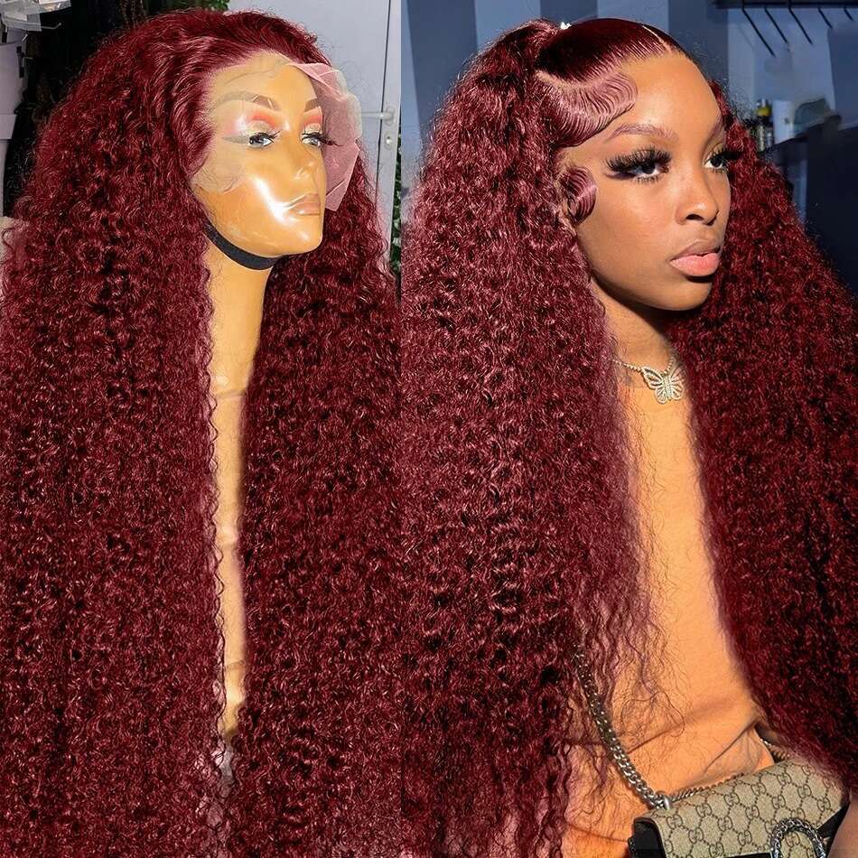 13 * 4 front new product small loose deep wave long roll lace wig headband