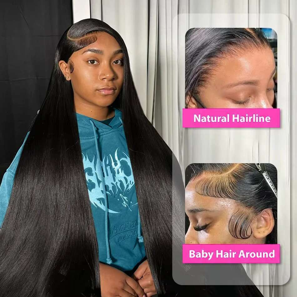 30 40Inches 180 Density Bone Straight 13x6 Hd Lace Frontal For Women 13x4 Brazilian Remy Human Hair Wigs