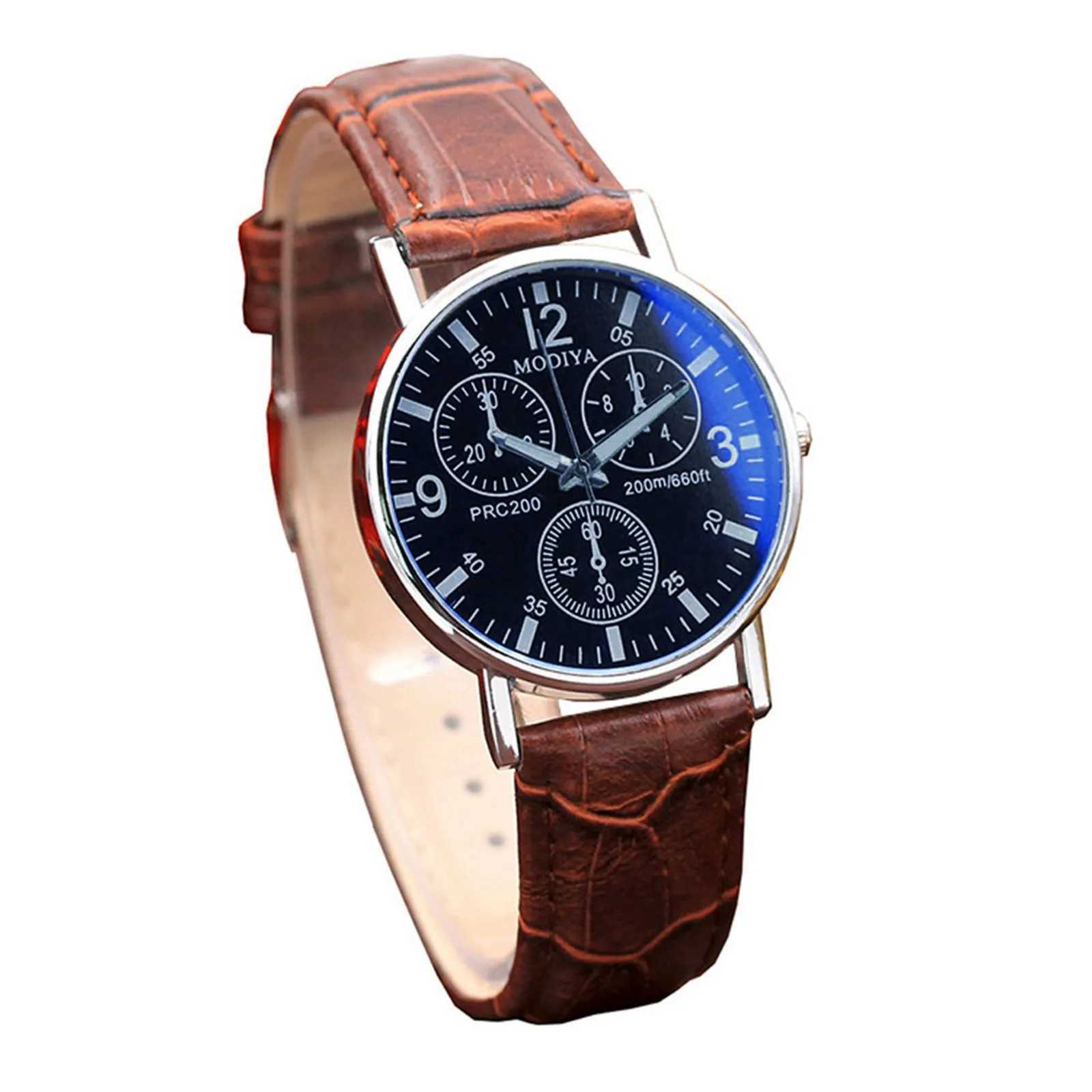 Luxury Belt Sport Quartz Hour Wrist Analog Watch Six Pin Watches Quartz Blue Glass Belt Watch For Men X240920