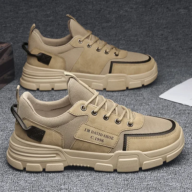 Spring and Autumn Fashion Slow Walking Shoes for Men, Comfortable and Durable Black Casual Sports Shoes