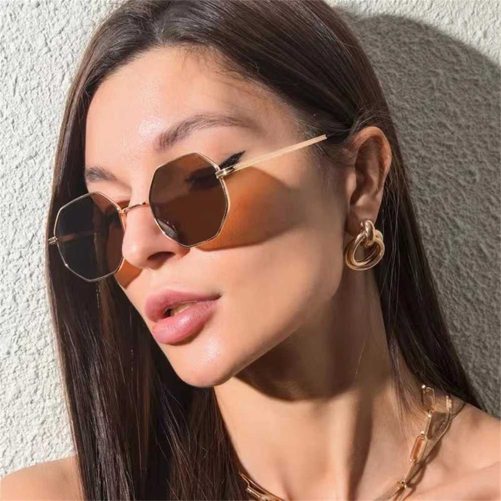 Polygon Metal Sunglasses Vintage Frame For Women Sunglasses Men Luxury Brand Design Sun Glasses Women Mirror Gafas De Sol Uv400X240920