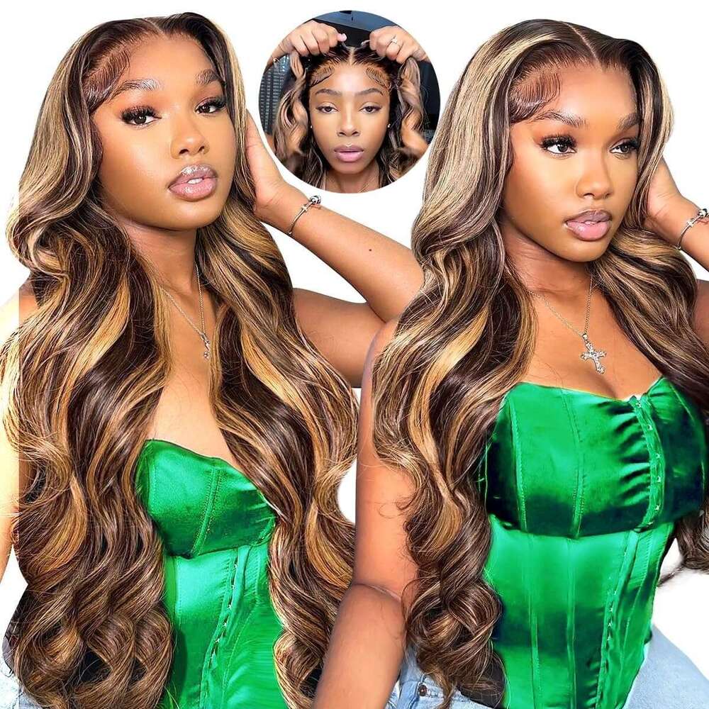 13x4 Human Hair Pre Plucked Glueless Frontal Wig 5x5 Lace Front Wigs Colored HD Deep Wave 250 Density