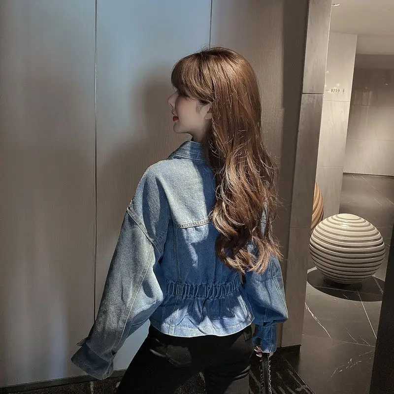 Women Denim Jacket Trend Loose and Versatile with Slim Waist and Short Stylish Casual Top That Exudes Sense of LuxuryX240920