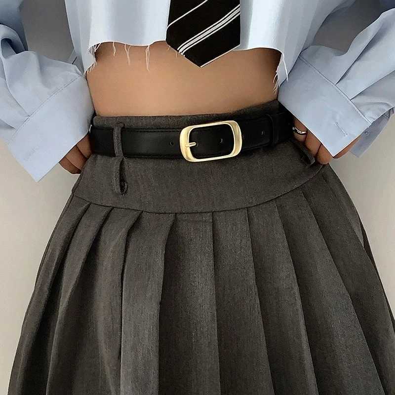 Womens Belt Black Korean Simplified Edition Jeans Belt Womens 2024 New Brown Fashion Decorative Pants Belt W240920