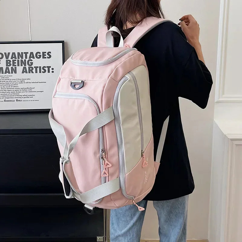 Large capacity outdoor travel bags shoulder gym handbags mens waterproof sports and fitness training backpacks 240911