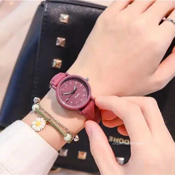 Women Quartz Wristwatches Waterproof Round Dial Retro Watch Ladies Girls Watch PU Leather Strap Women Watches Reloj Para MujerX240920