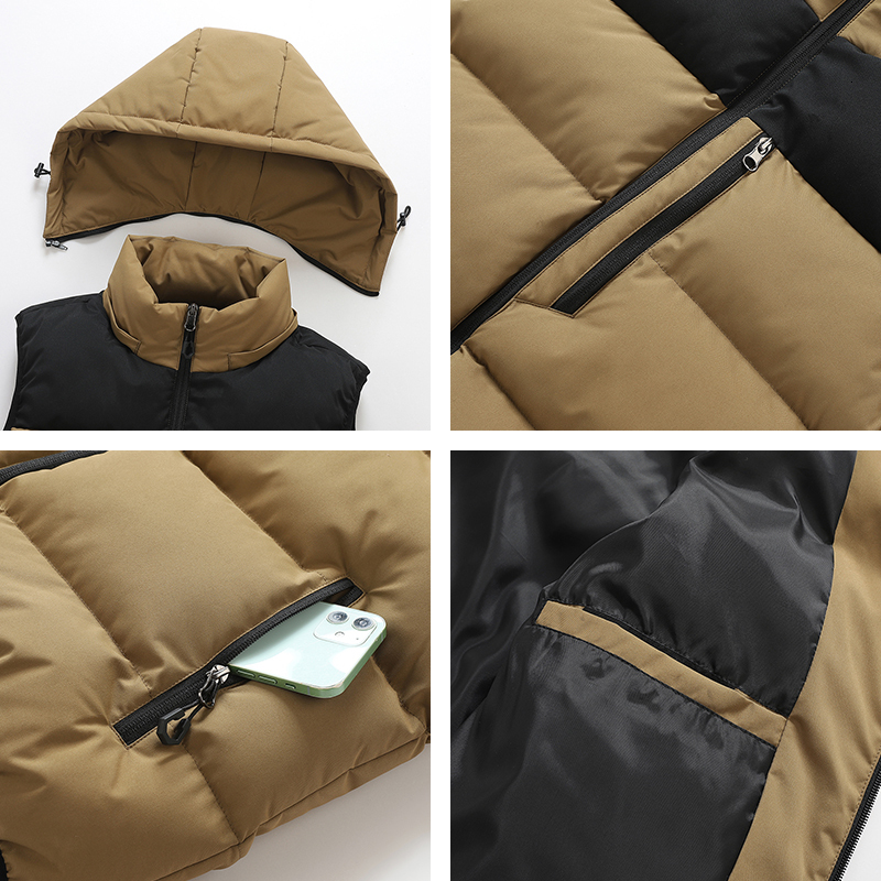 Windproof Sleeveless Vest Winter Jacket Casual Coat Men Cotton Warm Thicken Waistcoat Thick Gilet Male