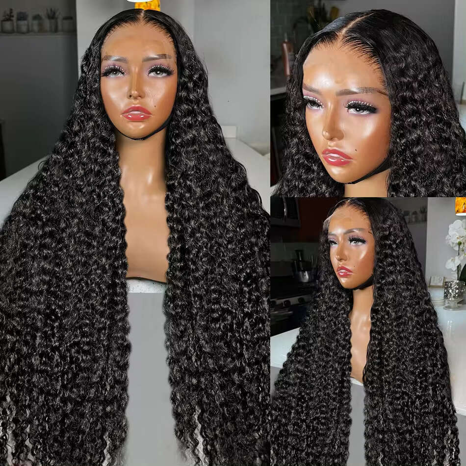 250 Density 13x6 HD Deep Frontal Wig 30 40 Inch Water Wave Curly 13x4 Lace Front Human Hair Glueless Wigs For Women