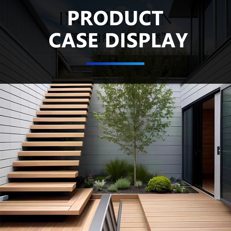 Plastic wood flooring outdoor courtyard terrace circular hole, wood plastic anti-corrosion wood park boardwalk