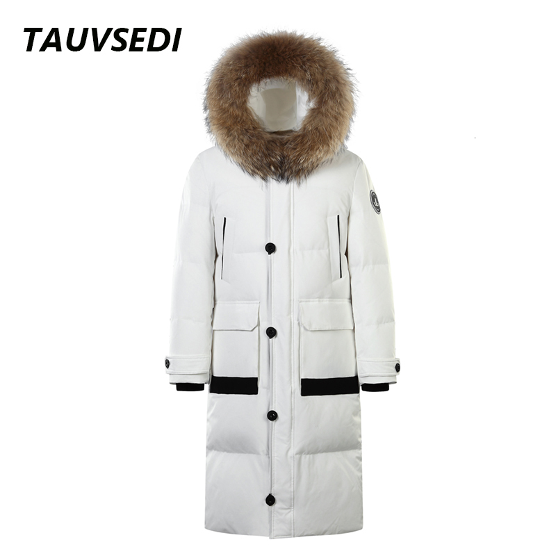 High Quality Long Down Jacket Winter Warm Thick Windproof Casual Puffer Men Waterproof Hooded Fur Collar Padded Parkas Male