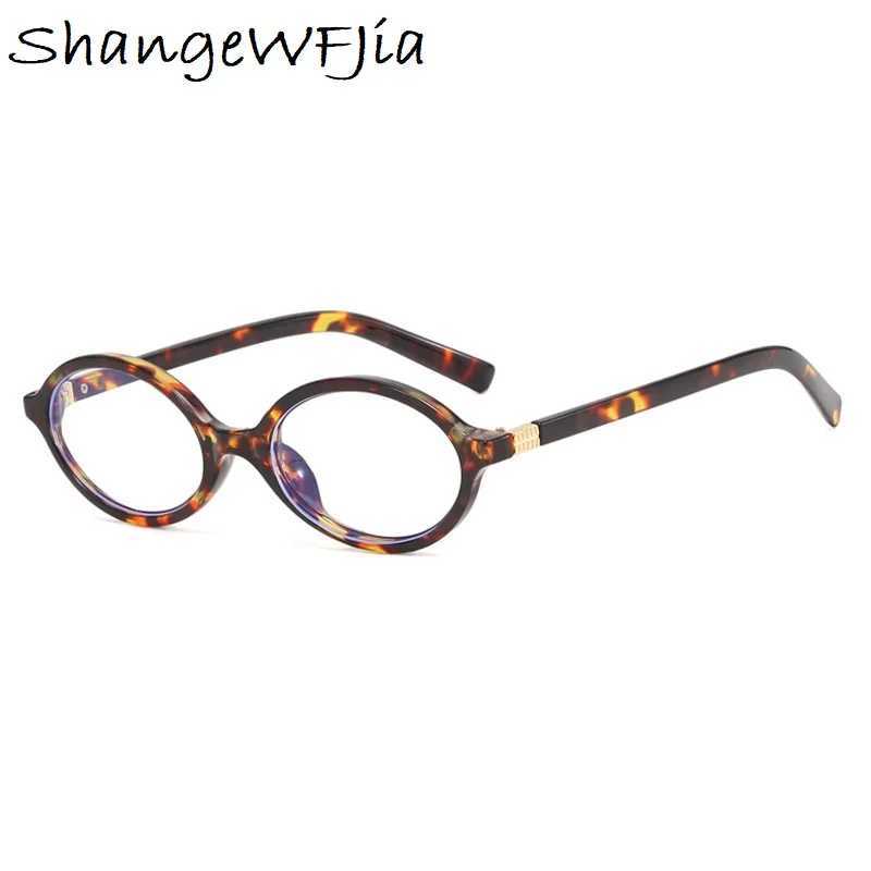 Vintage Oval Sunglasses NEW Women Luxury Brand Designer Small Oval Anti Blue Light Glasses Retro Fashion Men Leopard EyegalssesX240920