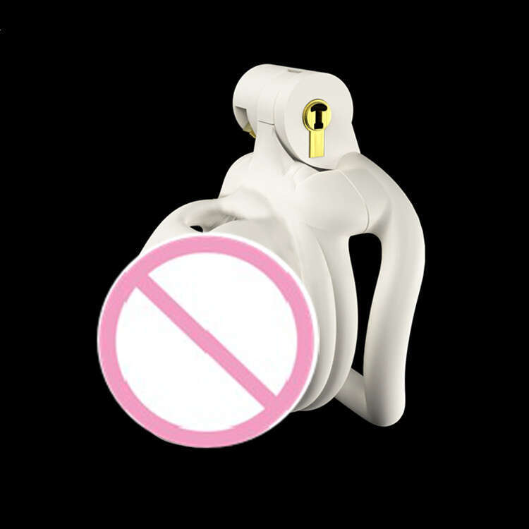 New 3 sizes black white cock rings chastity lock for men