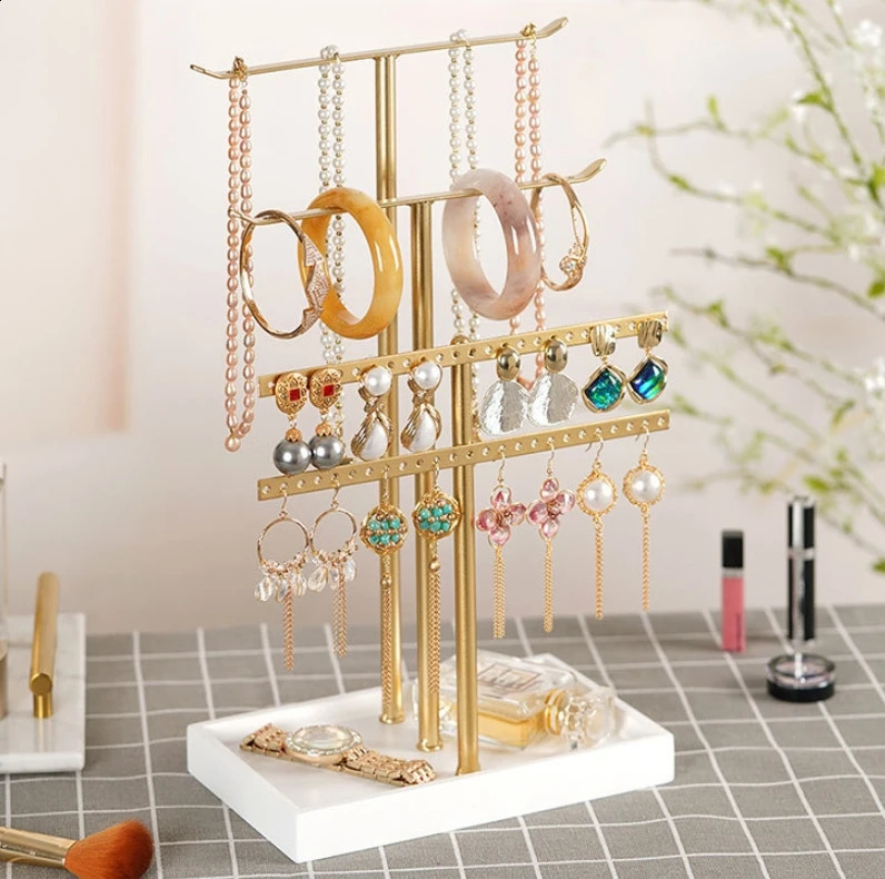 Jewelry Rack Organizer A 14.5-inch sturdy jewelry rack ed for necklaces earrings bracelets and gold white jewelry 240906
