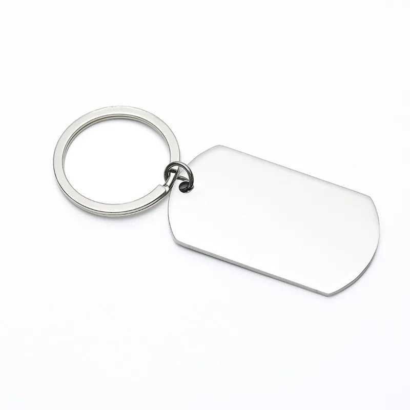 New Type 10pcs Military License Keychain Mirror Polish Stainless Steel Stamping Blank Keychain For Gift For Women MenX240919