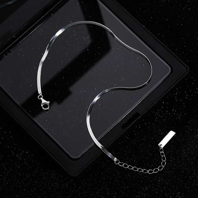 925 Sterling Silver Snake Bone Anklet Exquisite Temperament Sexy Anklet Long Anklet Sparkling Birthday Jewelry Gift Y240920