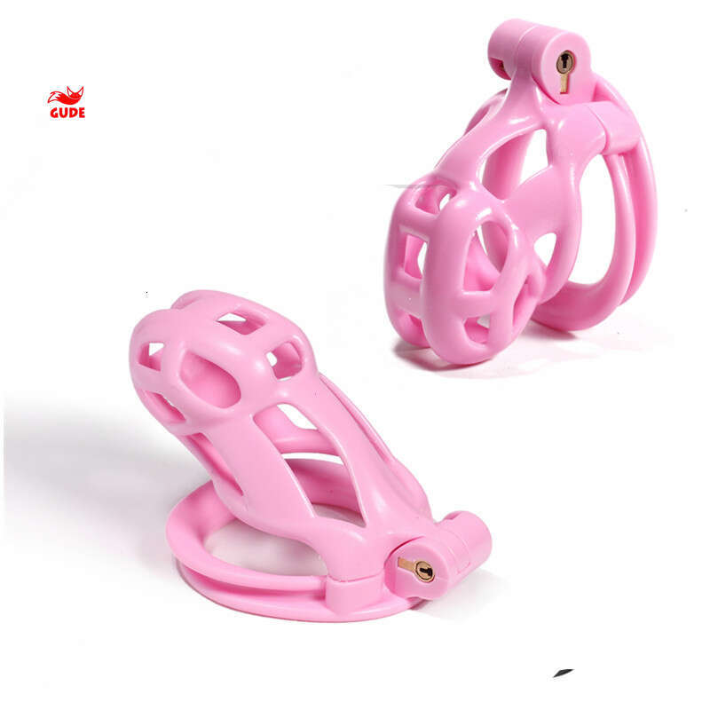 Pink Cage Set Lightweight Custom Curved Male Chastity Device Kit Penis Ring Cock Ring Cages Trainer Belt Sex Toys