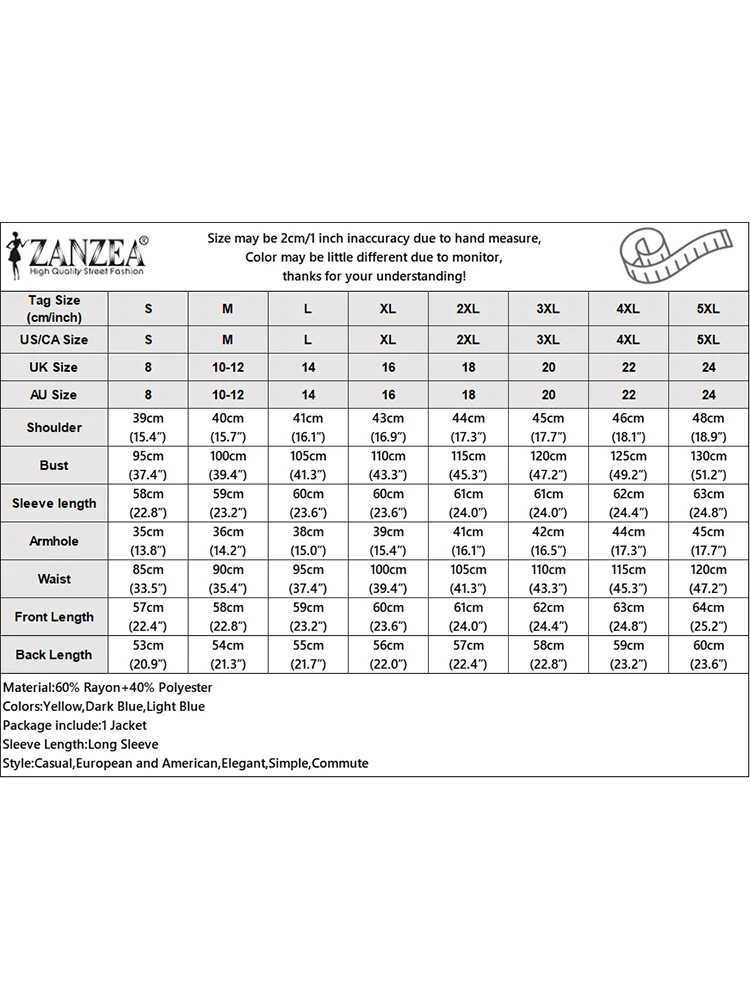 2024 ZANZEA Women Autumn Denim Coats Fashion Lapel Collar Jackets Long Sleeve Outwear Vintage Pocket Waisted Loose Casual TopsX240920