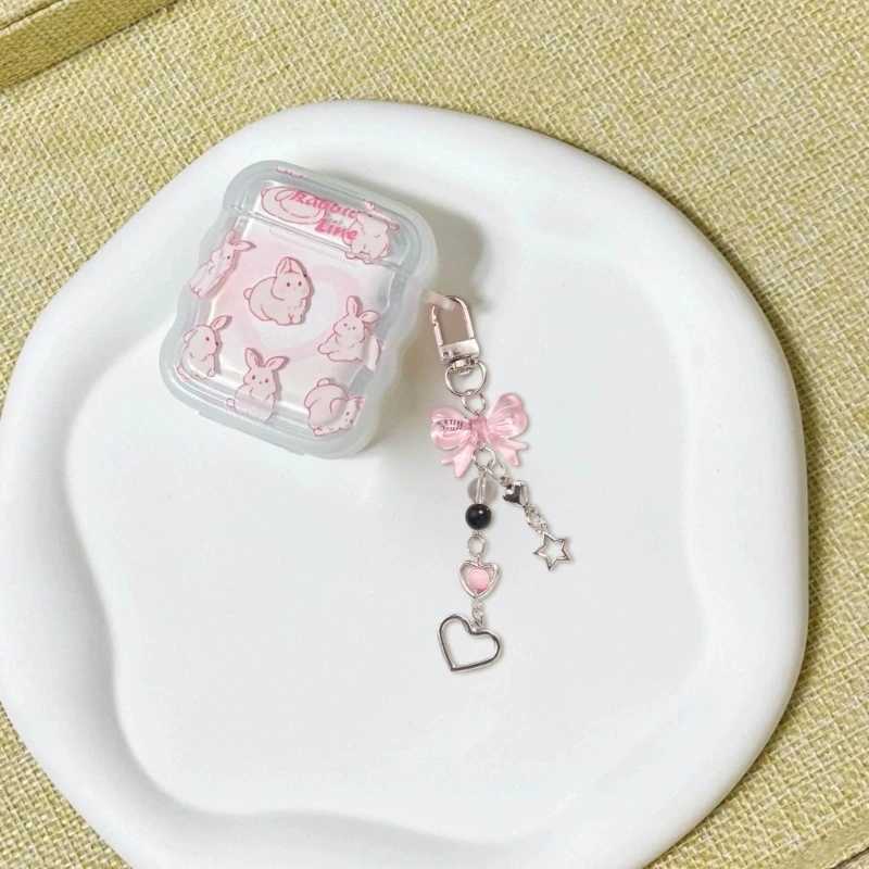 Fashionable Bear Keychain Handmade Butterfly Knot Keyring Heart Bowknot Keyring Pendant Versatile Star Phone AccessoryX240919