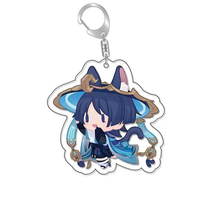 Genshin Impact Wanderer Doctor Fatui Dottore Xiao Alhaitham Keychain Cosplay Acrylic KeyringX240919
