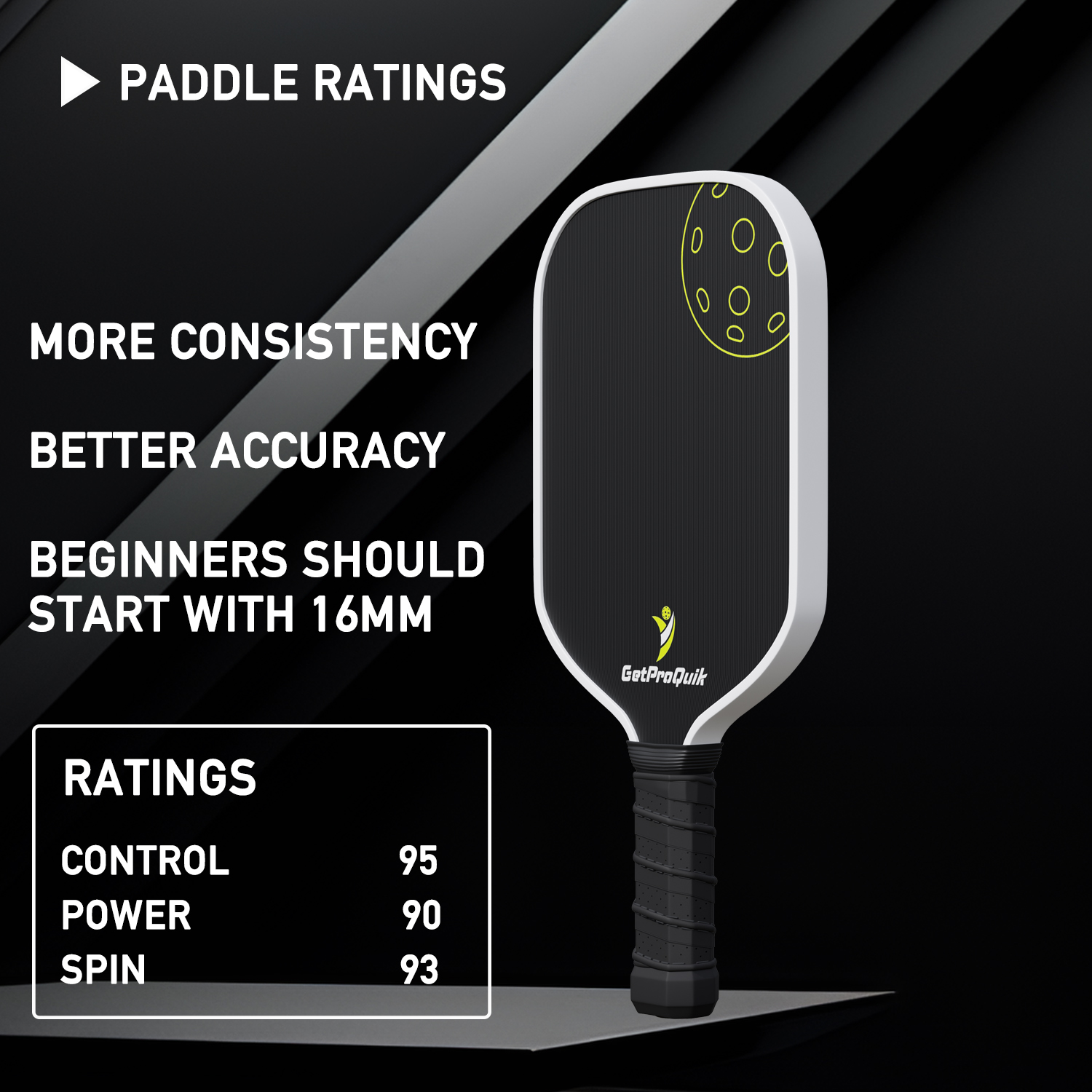 GetProQuik Switch Pickleball Paddle T700 Carbon Fiber Surface with Durable Grit Surface 16MM Honeycomb Core Pickleball Racket For Beginners