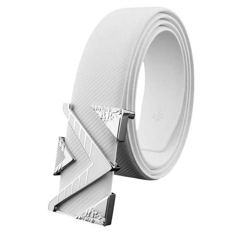 Designer Belt Mens High Quality Letter Buckle White Belt Leather Belt Mens Fashion Luxury Cowboy Belt W240920
