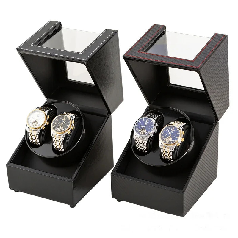 2position Pu watch vibration carbon fiber mechanical Exquisite highend box suitable for gifts 240912