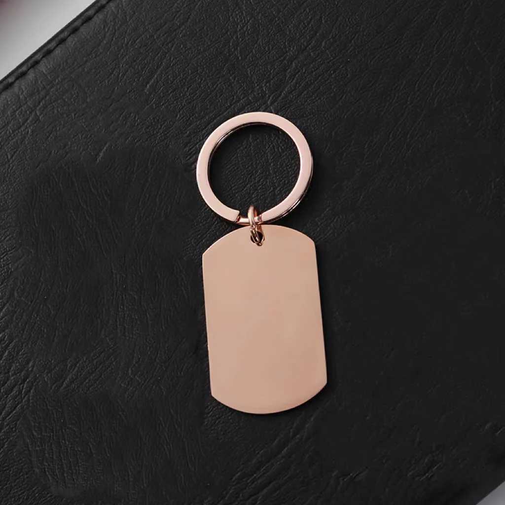 New Type 10pcs Military License Keychain Mirror Polish Stainless Steel Stamping Blank Keychain For Gift For Women MenX240919