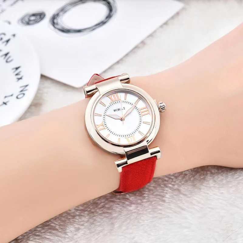 WOKAI high quality fashion casual women fresh style simple belt quartz watch female students waterproof luminous retro clockX240920