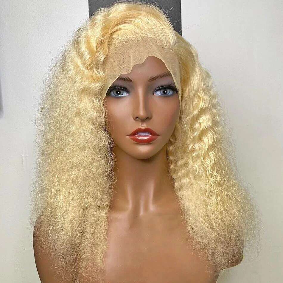 13 * 4 front new product small loose deep wave long roll lace wig headband