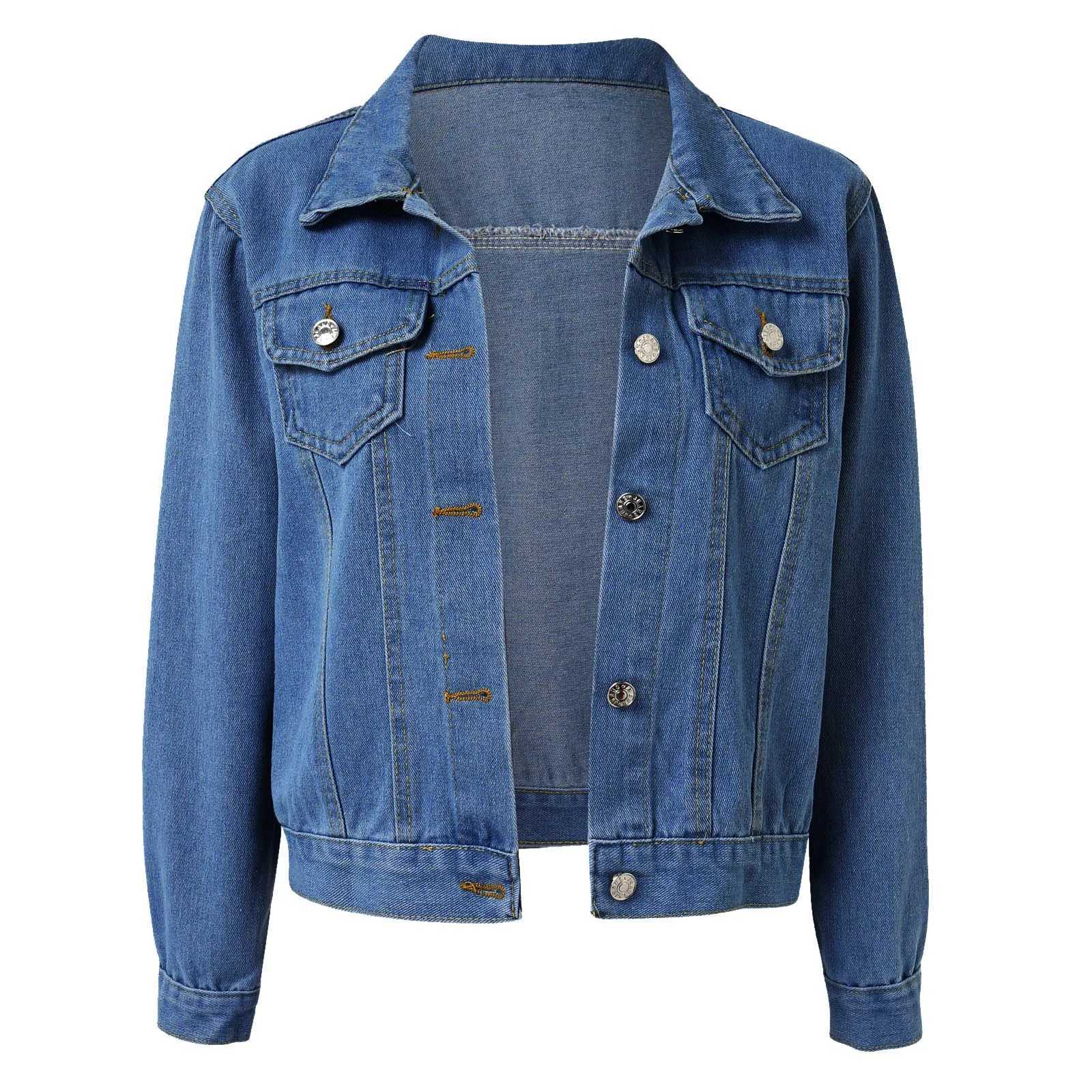 New Outerwear Coat Woman Plus Size Denim Jacket Slim Fit Jacket WomenS Bomber Jacket Chaquetas Korean Winter Outer Veste FemmeX240920