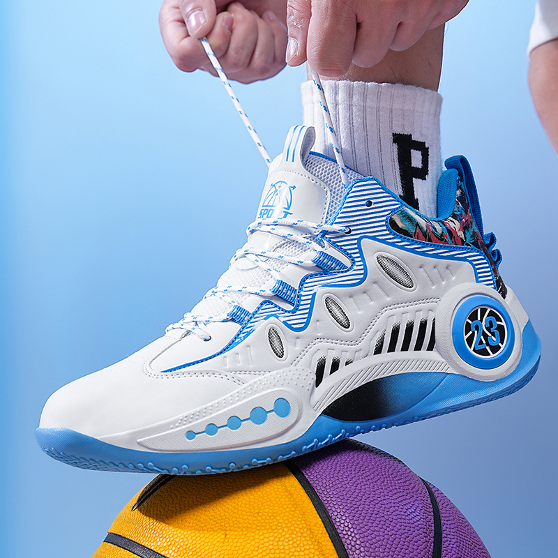 Men's Basketball Shoes Breathable Cushioning Non-Slip Wearable Sports Shoes Gym Training Athletic Basketball Sneakers for Women