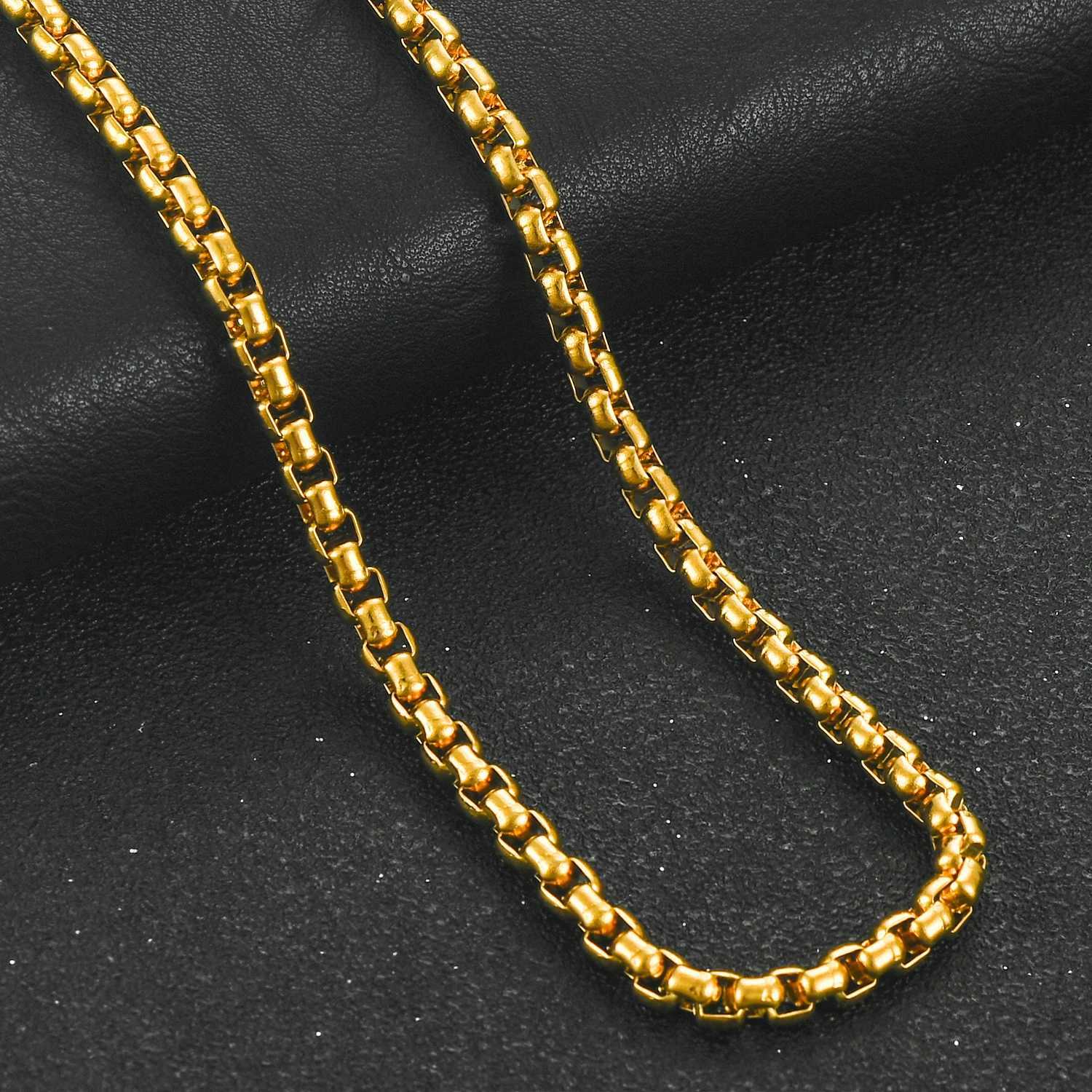 2/3/4/5mm Box Chain Fashion Stainless Stee Chain Men Necklace Pendant Necklace Jewelry Gift For WomenX240919