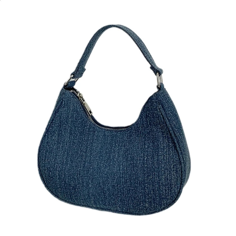 Fully matched womens shoulder bag Korean style handbag fashionable denim 240919