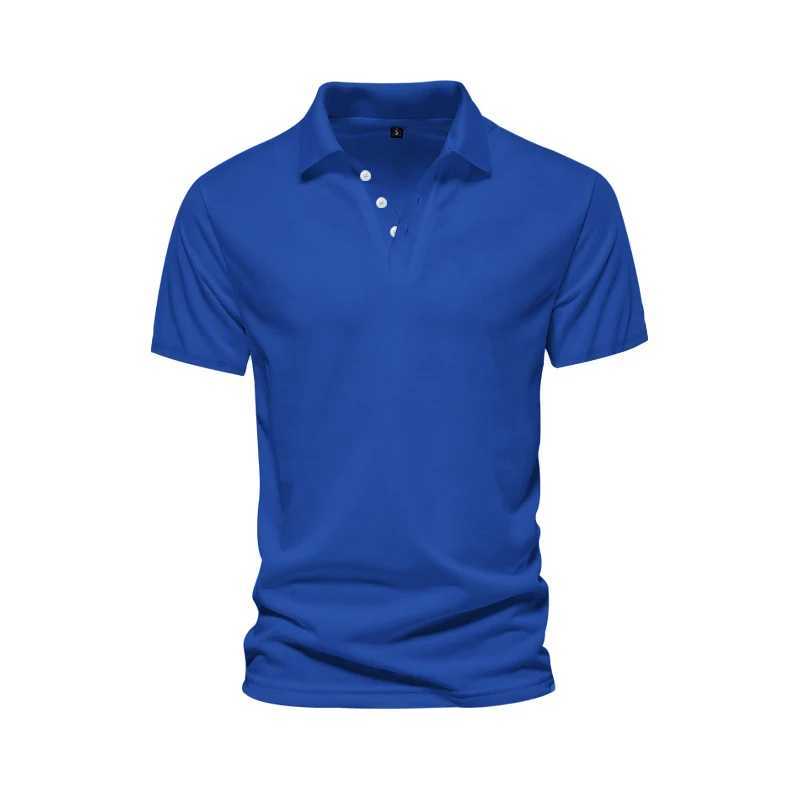 New Mens Short Sleeve Polo Shirts Summer Tshirt Lapel Breathable Basic Button-up Gym Top Lightweight Loose Men ShirtsX240920