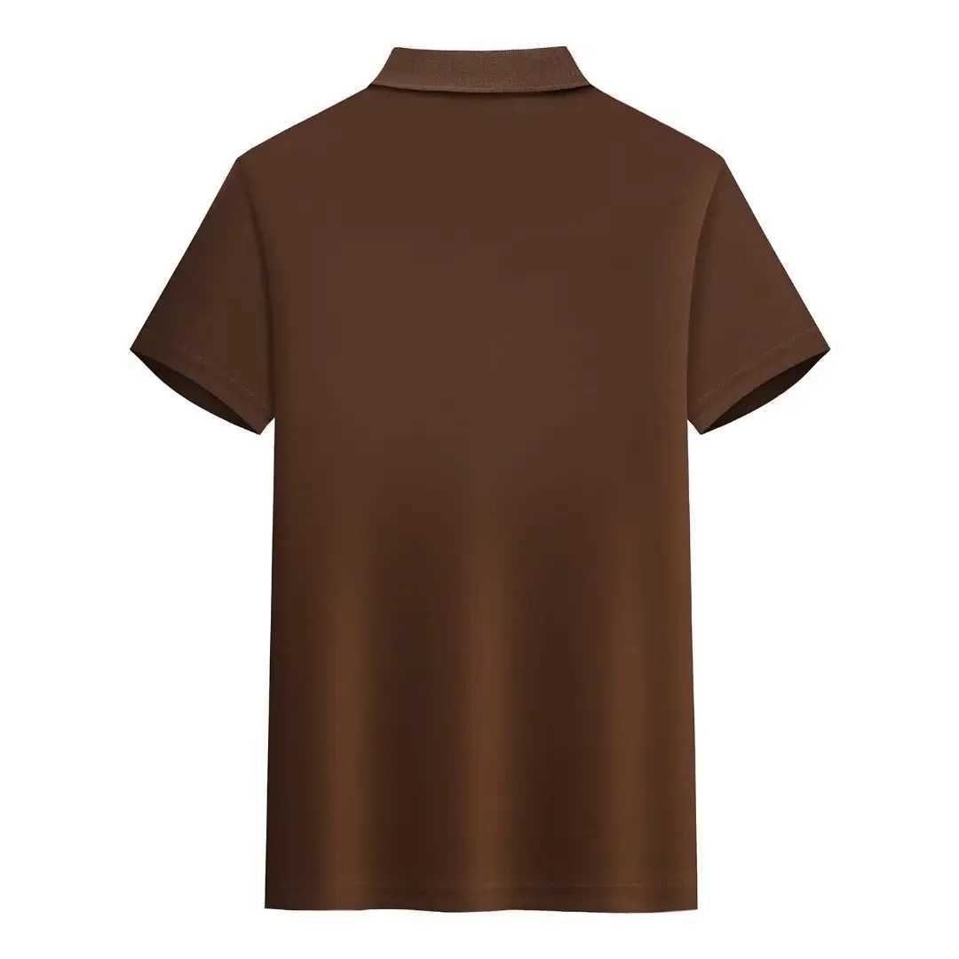 Elegant Brown Polo Shirt for Men - Premium Cotton for Office and Casual Wear - Comfortable Breathable and DurableX240920