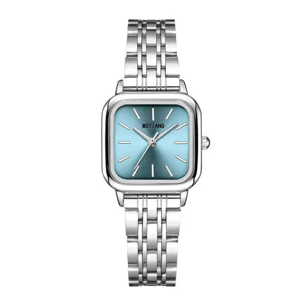 Stainless Steel Watch Womens Ins Style Simple Student Quartz Watch Casual Fashion Versatile Luxury Small Square WristwatchX240920