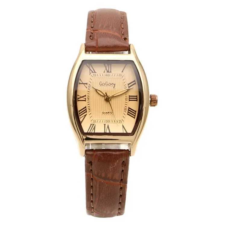 New Retro Wristwatches for Women Alloy Case High Quality Leather Strap Large Numerical Dial Waterproof Elegant Ladies Watch GiftX240920