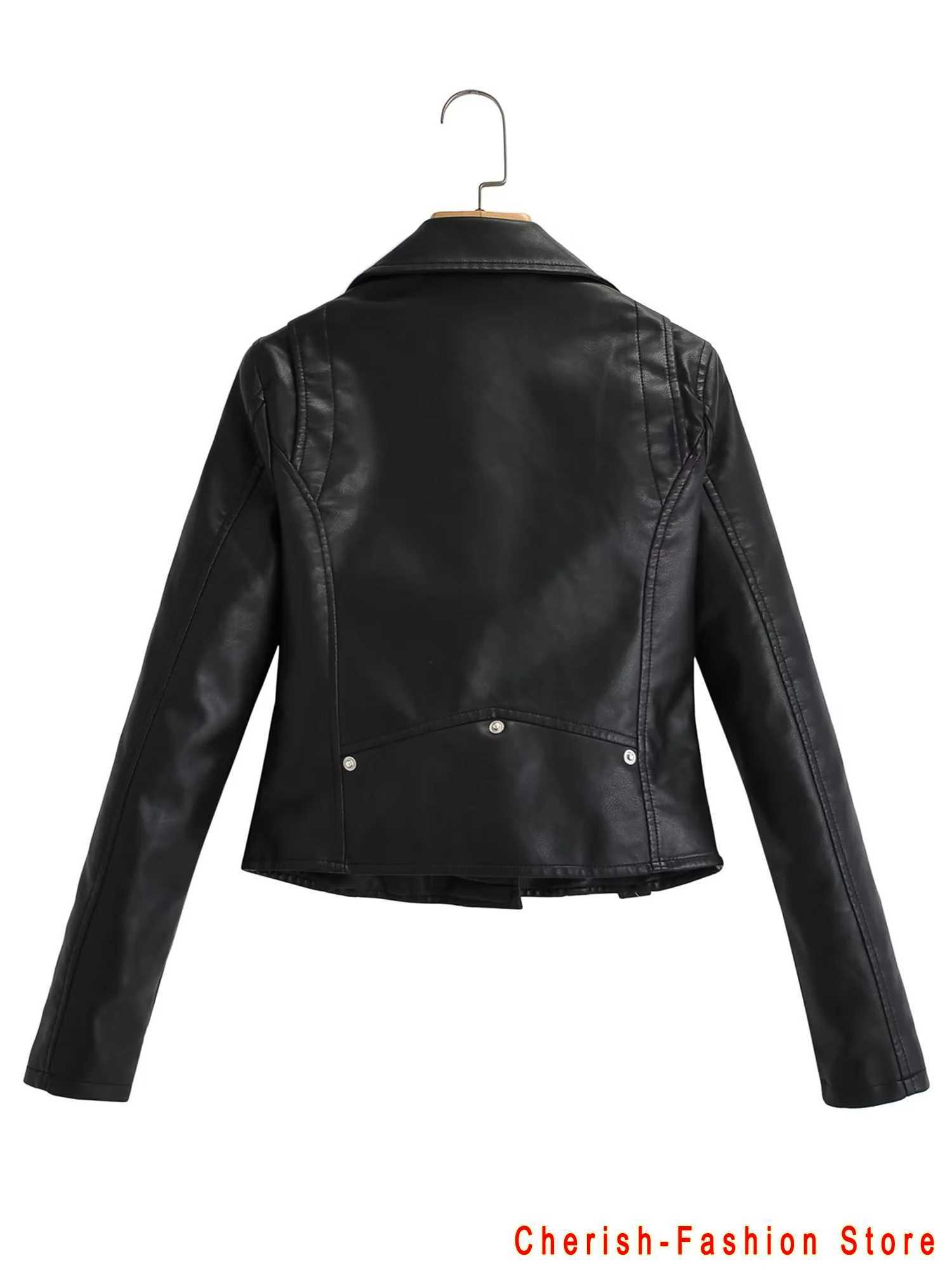 Fashion Green Gecko Biker Leather Jacket Long Sleeve Zipper Colored Stylish Outerwear for Women Fashion 2023 Faux Leather JacketX240919