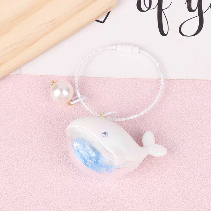 Funny Dolphin Keychain With Liquid For Car Keys Kawaii Whale House Pendant Keyring Girls Handbag Key Chains Jewelry GiftsX240919