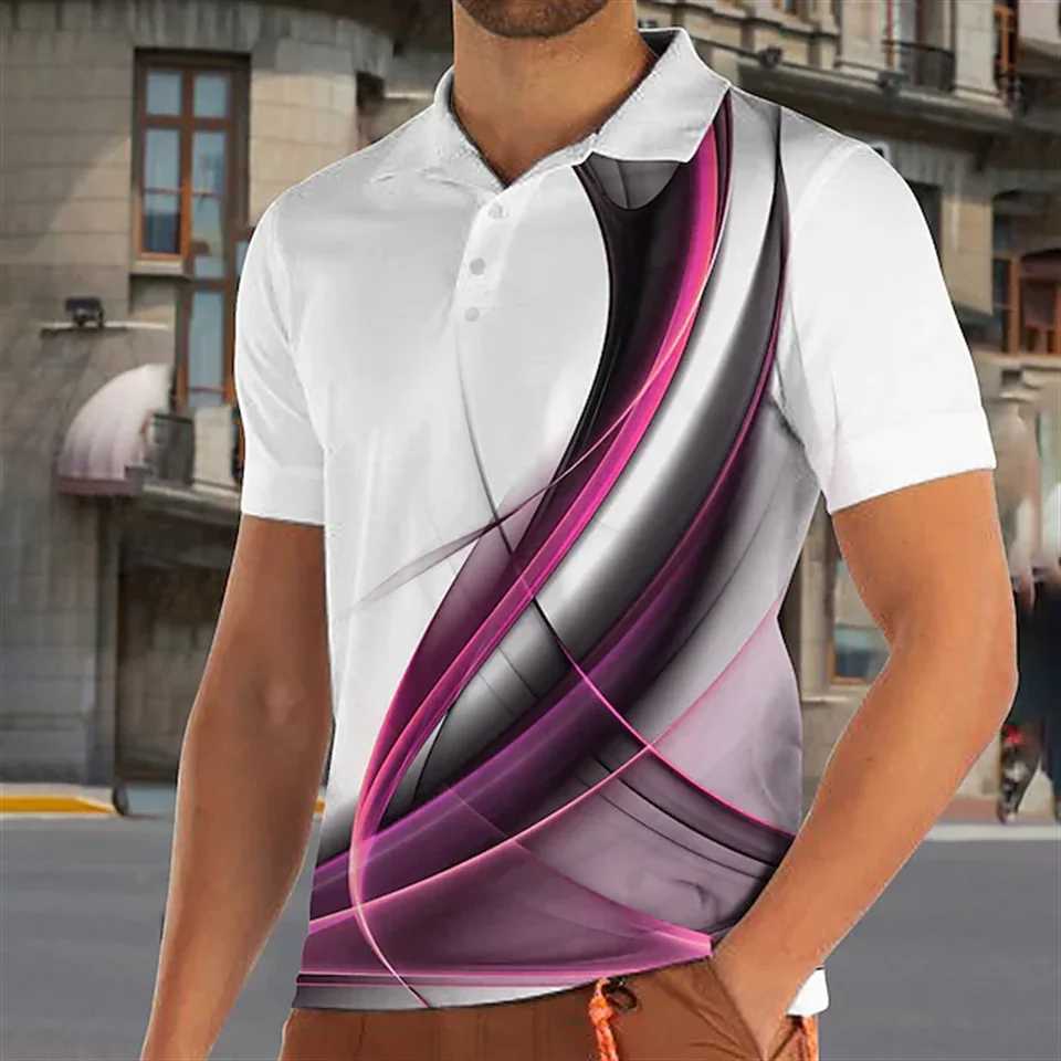 Summer Mens Polo Shirt Color-coded Short Sleeve Tshirt Mesh Breathable Business Lapel Tops Tee Fashion Striped T Shirt For BoysX240920