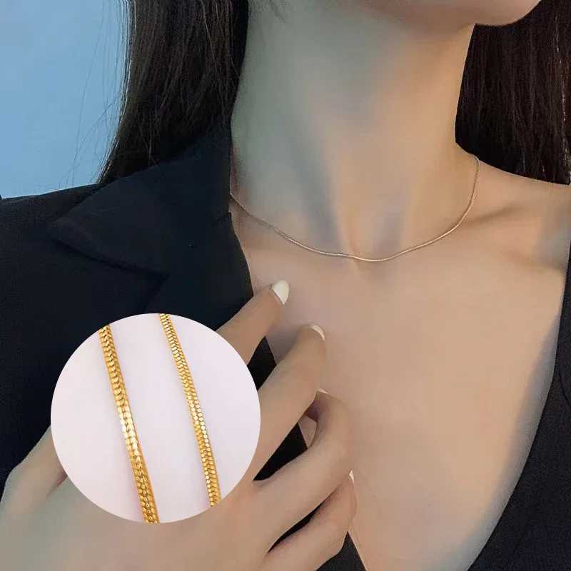 45-70cm Stainless Steel Round Snake chain necklace Fashion Women Men Round Snake Chain for Pendant Necklace Bracelet JewelryX240919