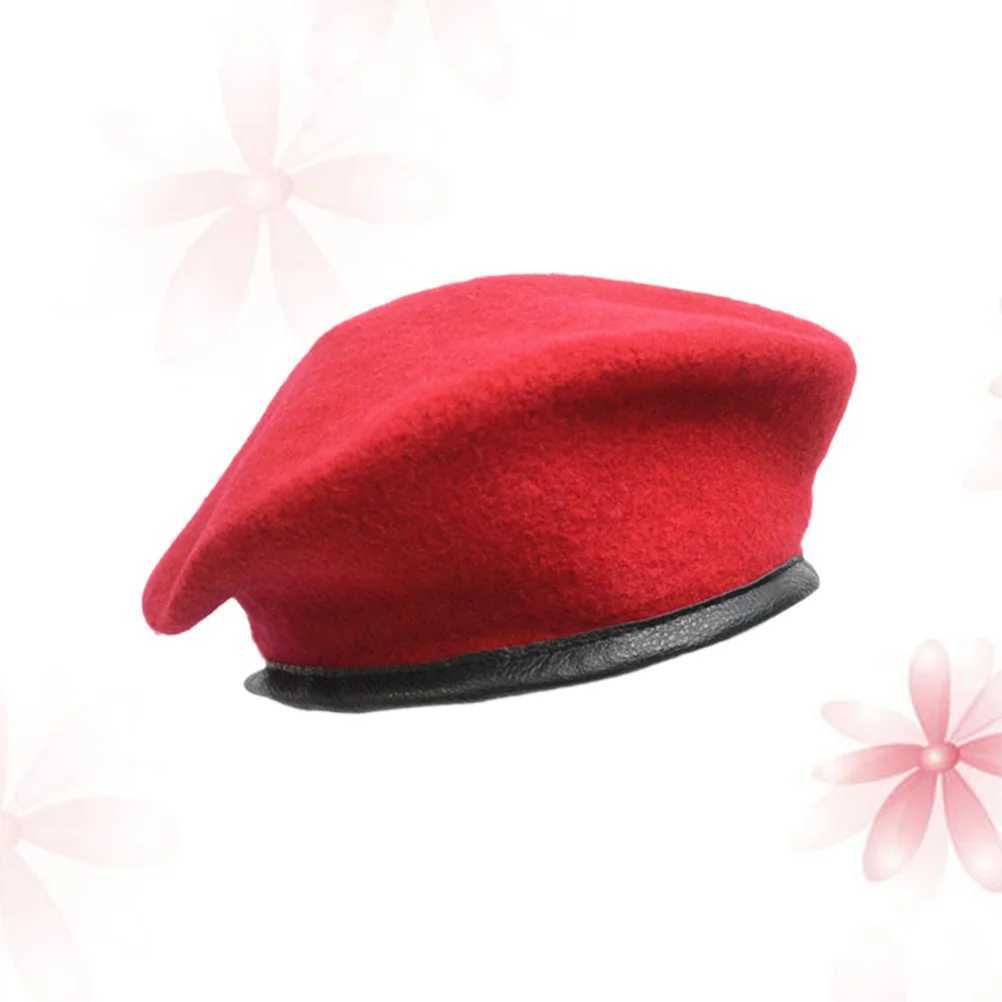 Unisex Mens Wear Womens Adjustable Spring Autumn Pure Wool Beret Hat Sun Hat Driving Adult (Army Green)X240919